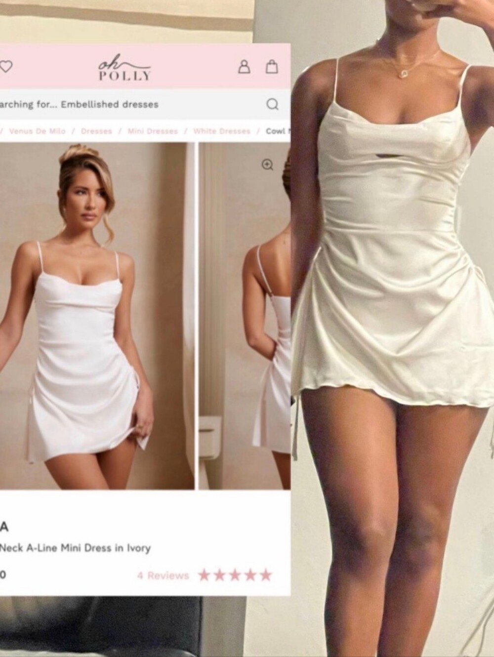 White Satin Slip Dress